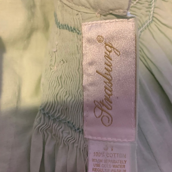 Strasburg green smocked dress size 3 years - Picture 8 of 8